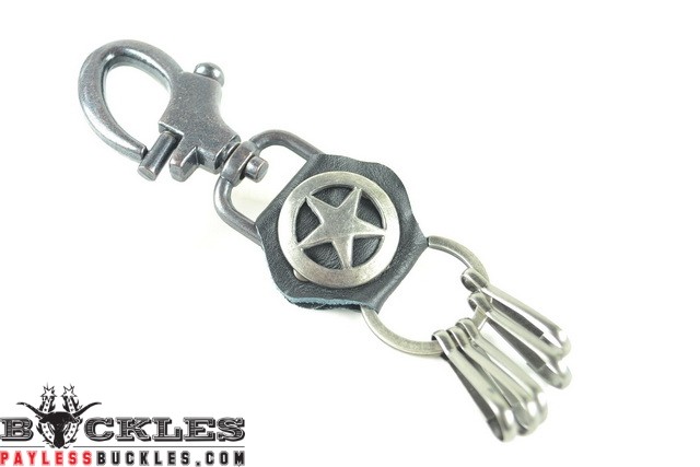 Biker Leather Keychain #07