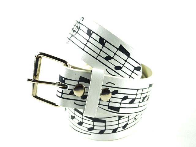 Music Note Print Belt