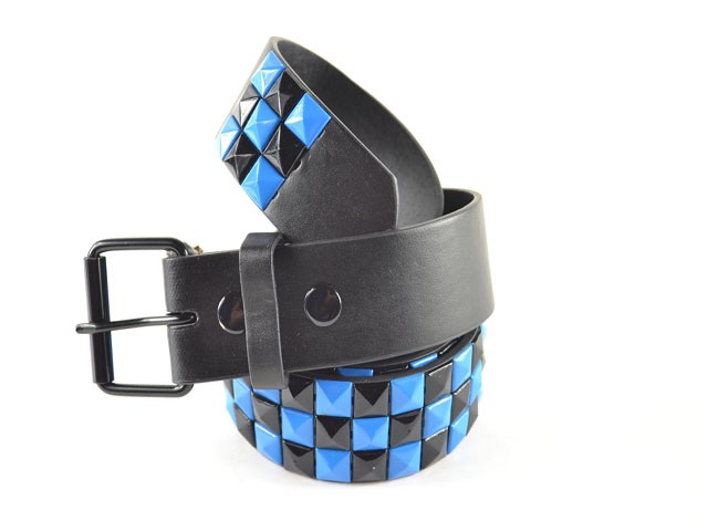 Black / Blue Stud Studded Belt