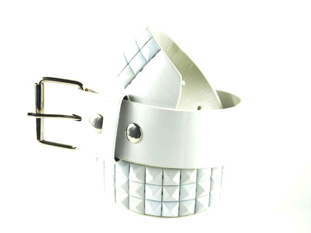 White Stud Studded Belt