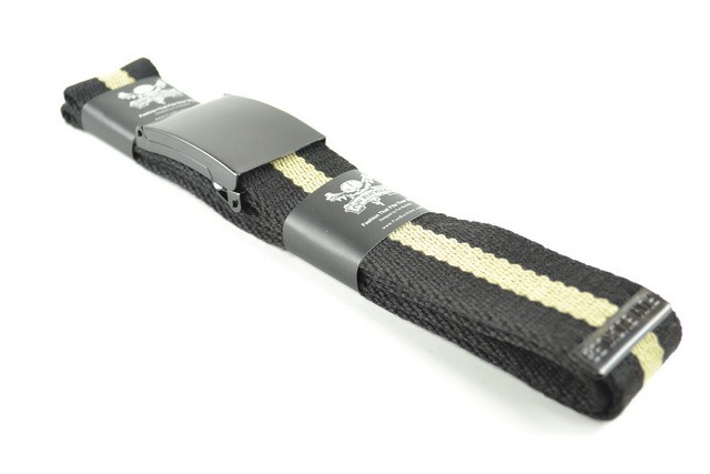 Web Canvas Military Belt in Black