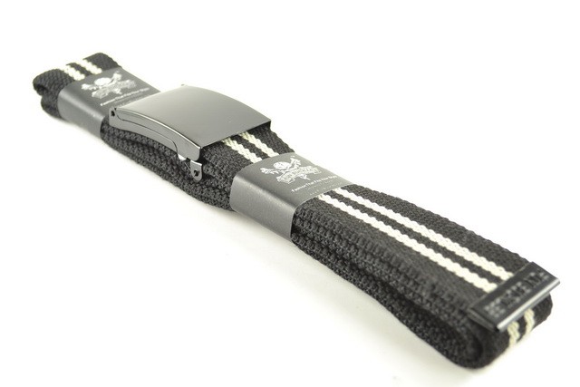 Military Web Canvas Belt in Black