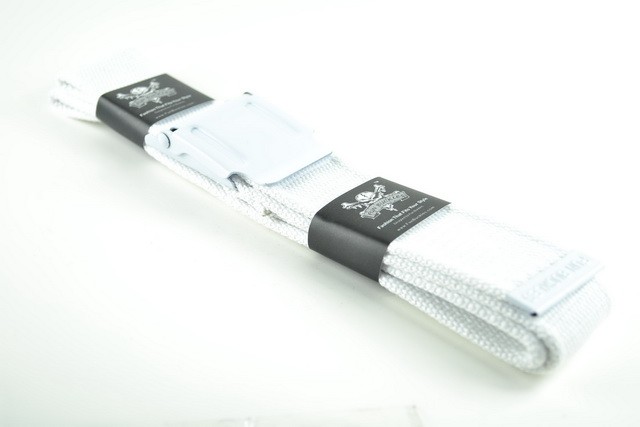 Canvas Web Military Belt Plain White