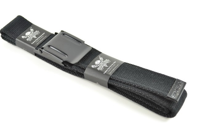 Canvas Military Web Belt Plain Black 514
