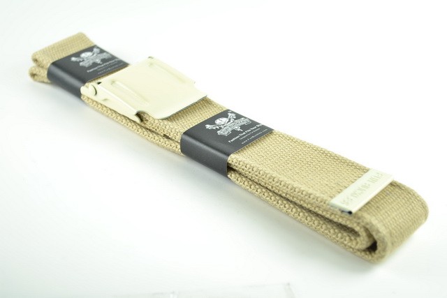 Canvas Web Military Belt Plain Khaki