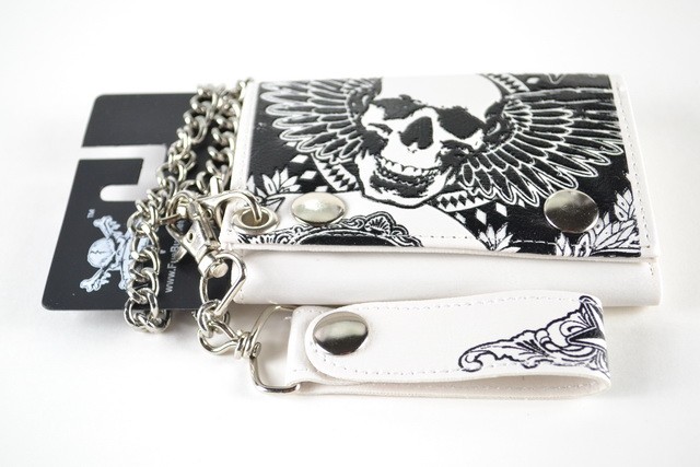 Winged Skull Chain Wallet