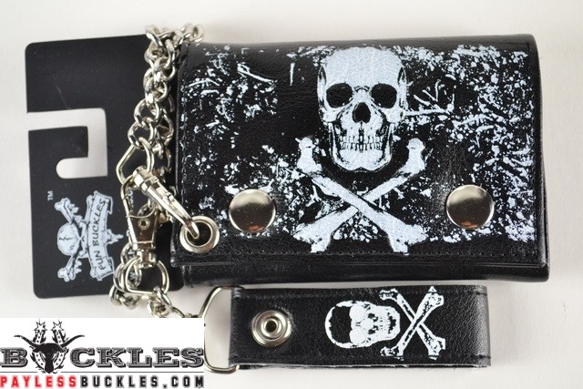Skull Cross Bone Chain Wallet