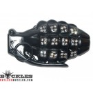 Rhinestone Grenade Belt Buckle