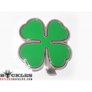 Lucky Clover Leaf Shamrock Belt Buckle