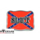Slut Rebel Confederate Belt Buckle