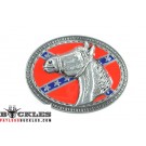 Horse Rebel Confederate Belt Buckle