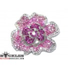 Women Rhinestone flower Belt Buckle