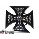 Rhinestone Cross Belt Buckle