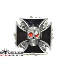 Skull on Iron Cross Belt Buckle
